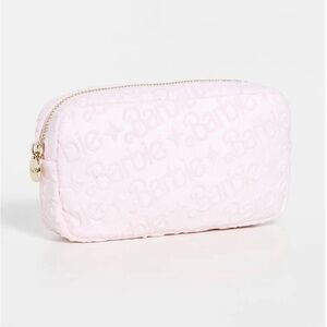 Barbie x Stoney Clover Lane Pink Zipper Makeup Pouch Bag, NEW
